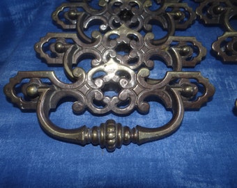 Eight Available Vintage Rare Bronze/Brass Drawer Pulls..Price and Shipping Quoted are for ONE