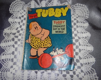 Une trouvaille rare !!! 1953, Marge's Tubby Comic Book... Le garçon le plus fort du monde par Dell Comic... Informations importantes dans la description