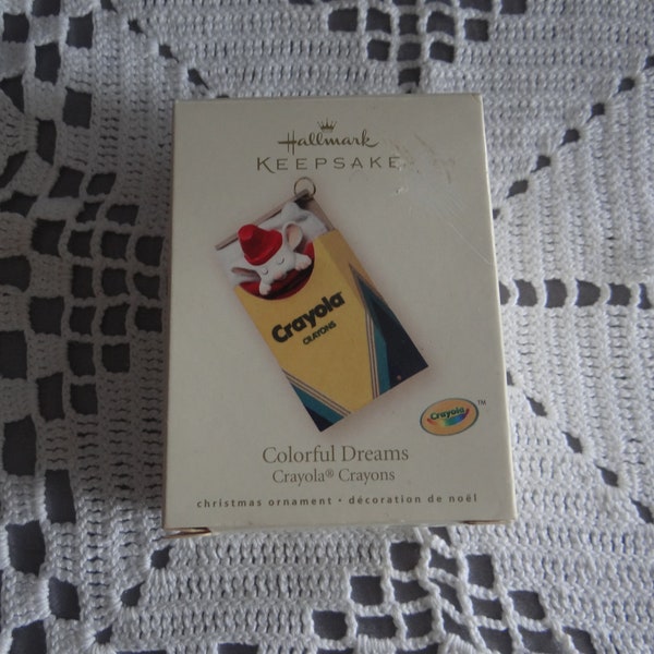 Gift Item....Nice Christmas Ornament By Hallmark Cards... Crayola Crayons In Original Box..Please Read Description Carefully