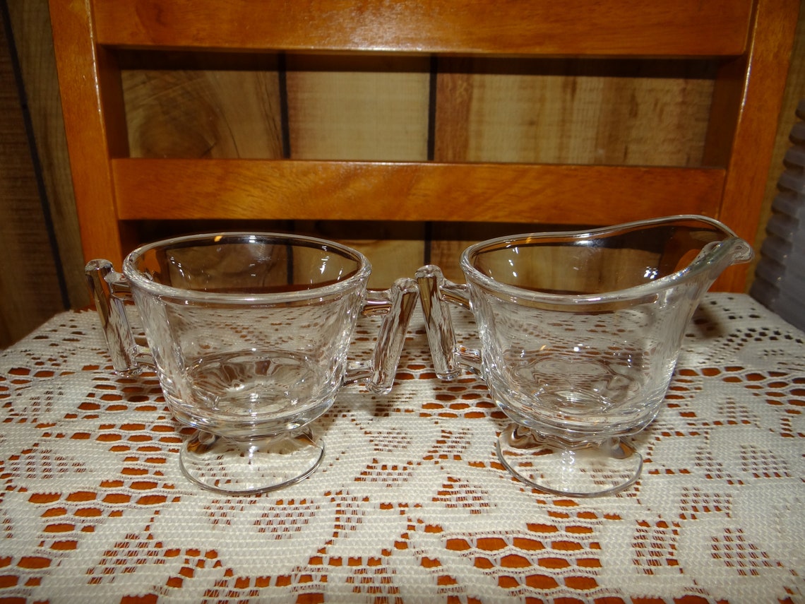 Vintage Sugar and Creamer Set.. Unique Design Etsy