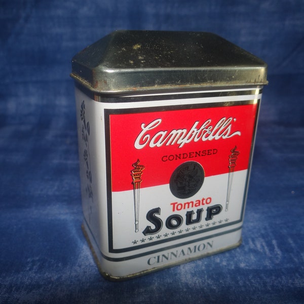 Vtg Mini Tin from Campbell's Tomato Soup/Cinnamon from the Tin Box Co.. 1 in A Collection of 6 Spice Tins..Price/ Shipping for this ONE tin