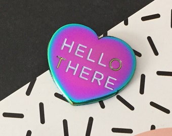 Hell Here Limited Edition Rainbow Metal Variant Pin
