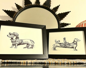 Mosey Over Dogs Original Drawings