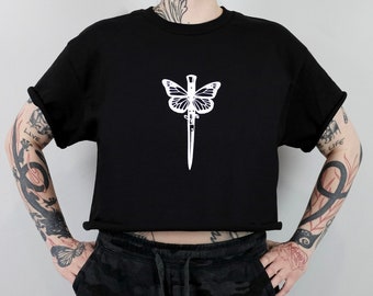 Butterfly Knife Crop Top