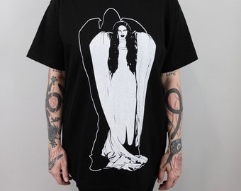 Vampire Woman Graphic T-Shirt, Gothic Art Tee