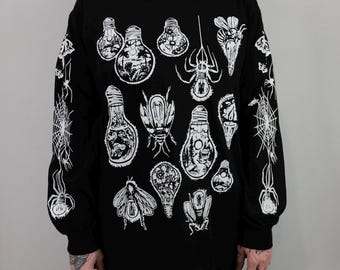 Lightbulb Bug Long Sleeve Printed T-Shirt