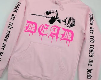 Dead Roses Pink Hoodie S