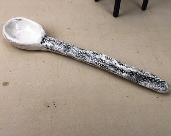 Ceramic Spoon. Long Handled Ceramic Spoon. Hand-Made. Rustic Kitchen Decor. Spoon Collection.