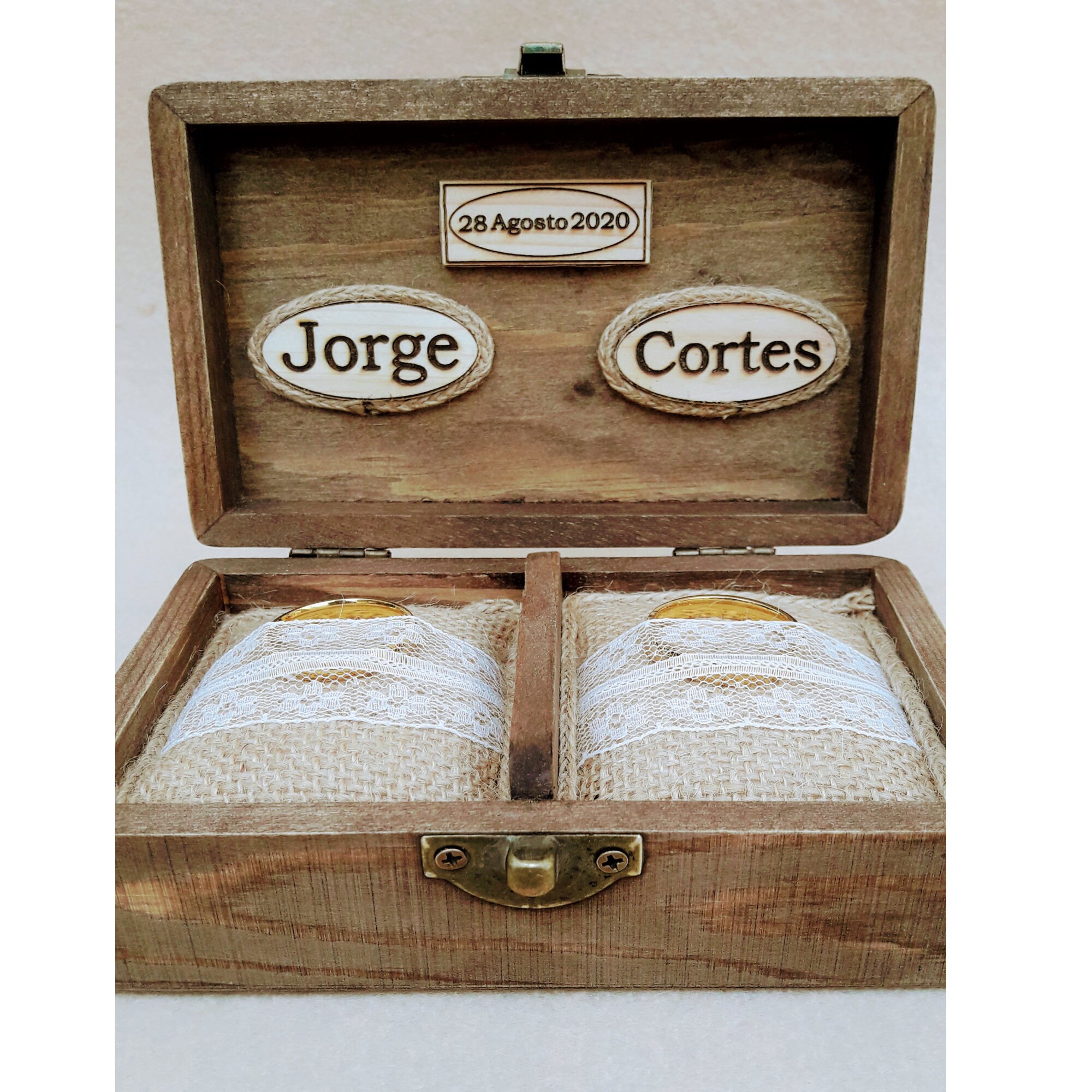 Caja para alianzas de boda caja personalizada porta alianzas Etsy
