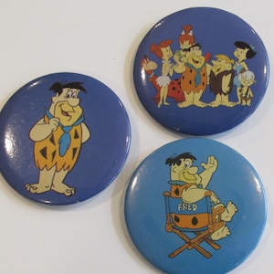 Vintage Original Hanna Barbera THE FLINTSTONE&#39;S Pin Badge EACH
