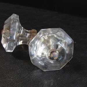 Antique Glass Furniture Drawer Knob Set of 2 Not Reproductions