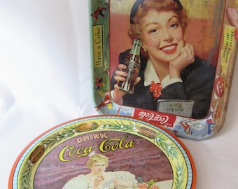 Vintage Coca Cola Advertising Metal Tray EACH
