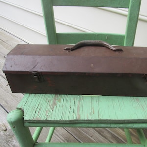 Vintage Rusty Metal Toolbox
