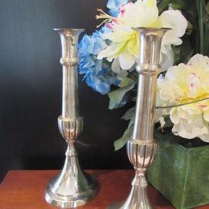 Vintage Pewter Taper Candle Holders Minimalist Style Candle Stick Holders