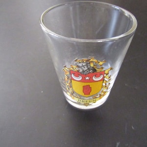 Vintage Surname Shotglass Breen Family Name Coat of Arms Ireland Souvenir