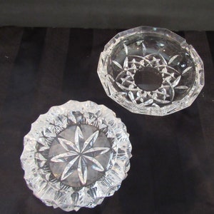 Vintage LEAD CRYSTAL Ashtray EACH