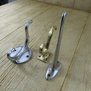 Vintage  Metal Wall Hook Boat Salvage Robe Towel Hook Solid Hook Heavy Duty Hook EACH