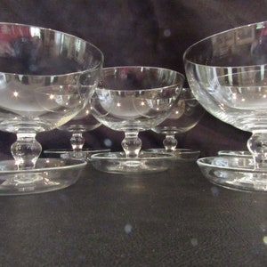 Vintage Handblown Delicate Coupe Glasses Sherbet Appetizer Cups