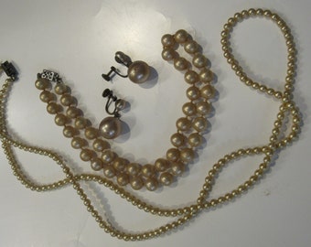 Antique Pearl Strands Earrings EACH