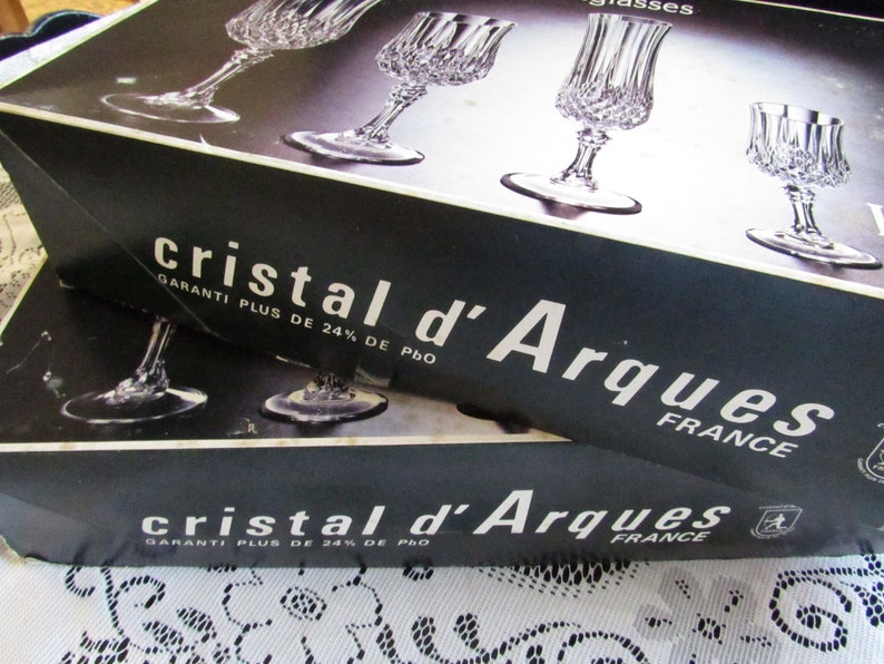 Vintage French Lead Crystal Wine Glasses Cristal D' Arques Etsy