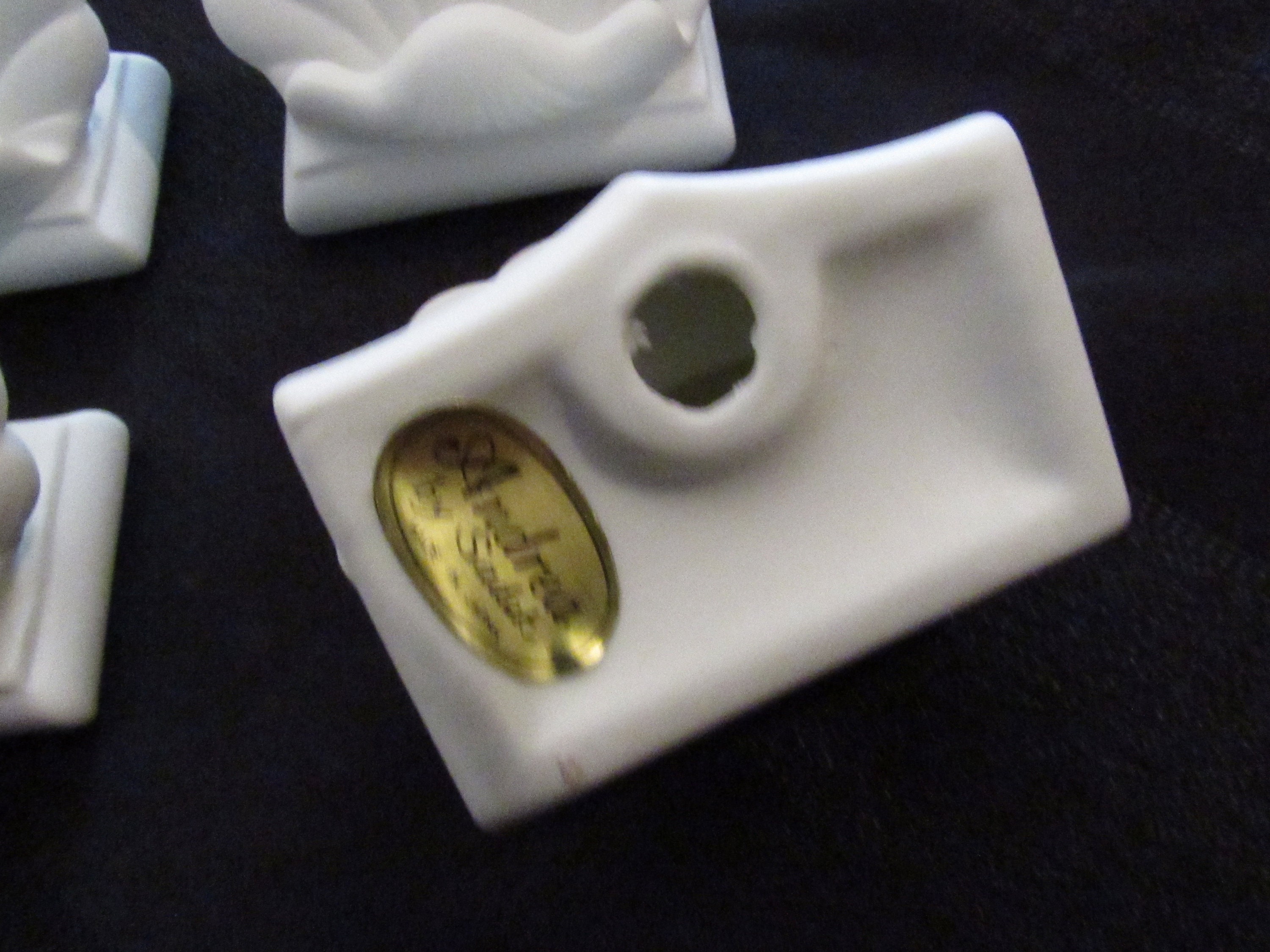 Vintage Place Card Holders Porcelain Name Card Placecard Etsy