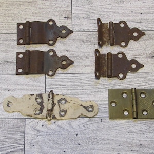 Antique Chipped Paint Hinge/Brass Hinge EACH Hardware Crafting DIY