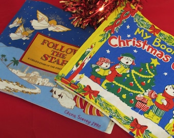 Vintage Handcrafted Fabric Children's Christmas Book EACH