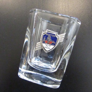 Vintage Shotglass BOSTON Souvenir Shot Glass Retro Bar Travel Collectibles Man Cave