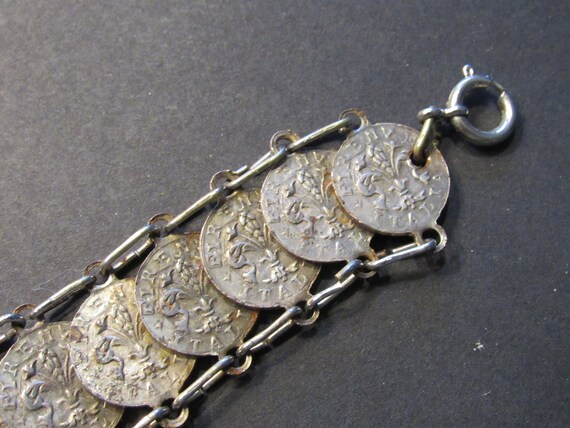 Vintage Souvenir FAUX COIN Florence Coin LINK Cha… - image 9