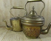 Vintage Moroccan Brass Teapot EACH Majmar Tea Pot Goose-neck Spout Mint tea
