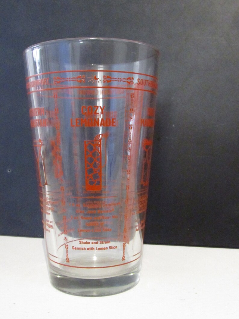 Retro Southern Comfort Cocktail Mixer or Pitcher With Recipes Etsy