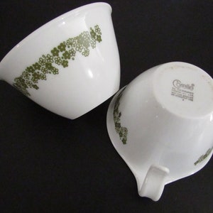 Vintage Corelle Spring Blossom Creamer and Open Sugar Bowl Set Serving Pieces Tabletop