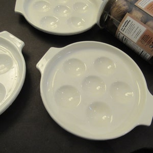 Vintage French Metal Escargot Plate EACH Snail Pan Plate Gourmet Cookware Baked Mushrooms Garlic Eggs