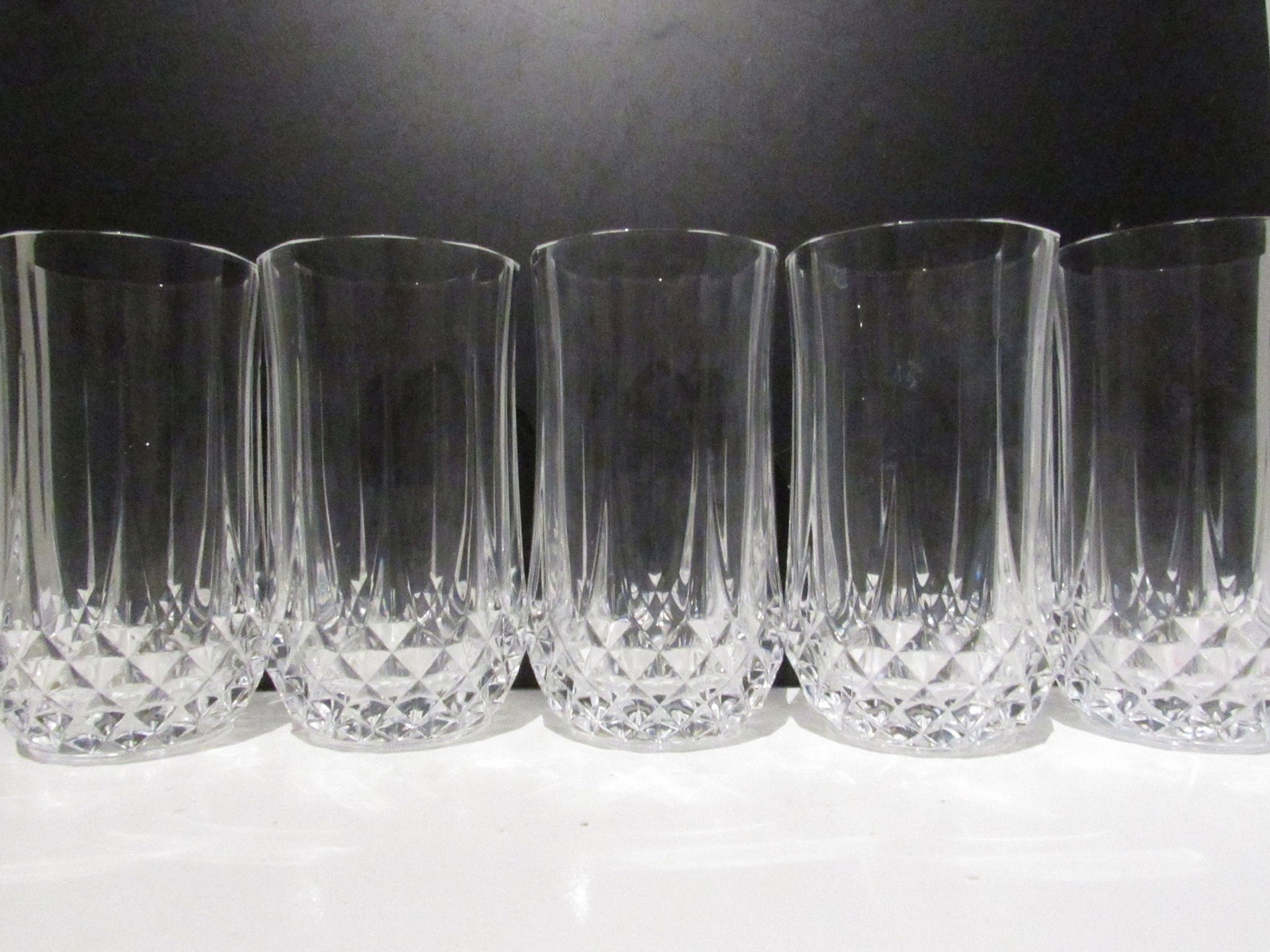 Vintage Lead Crystal Highball Cocktail Glasses Set of 5 Etsy