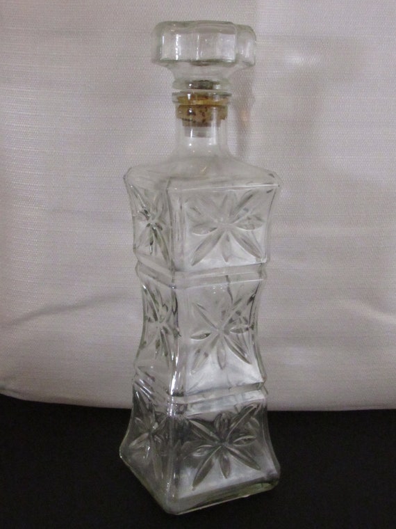 Vintage MCM Pressed Glass Decanters EACH - Etsy
