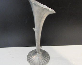 Seagull Pewter Tulip Vase | 1992 Handcrafted Floral Design | Small