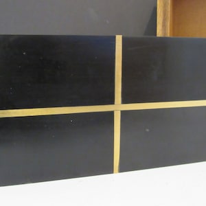 Vintage Inlaid Wood with Brass Box Exotic Wood Box Storage Stash Box Home or Office Decor