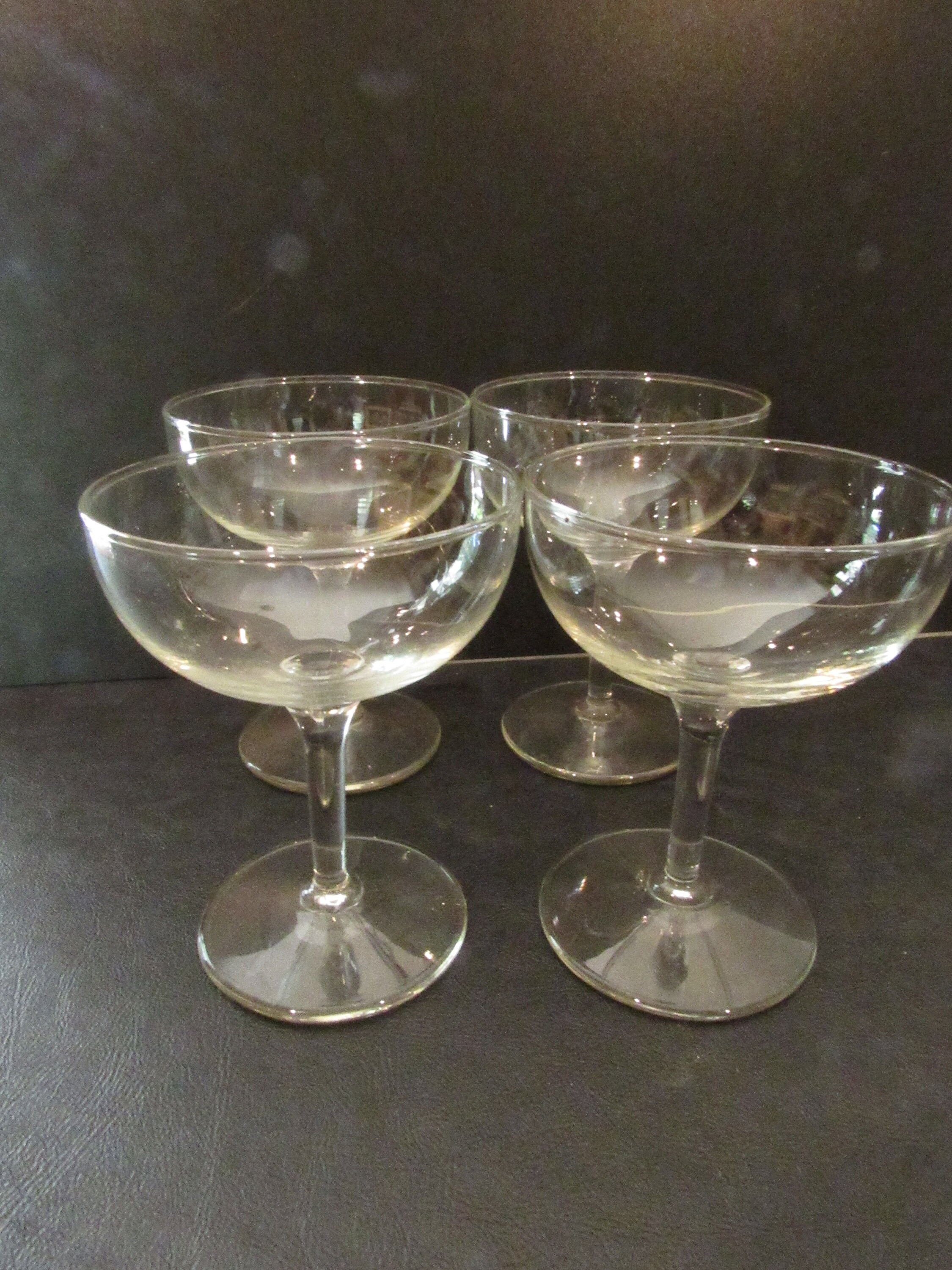Vintage Coupe Glasses Set of 3 or Set of 4 Coupes Craft Etsy