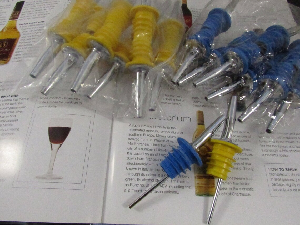 Liquor Bottle Pour Spouts Bar Pour Spouts Bar Liquor Measures Etsy