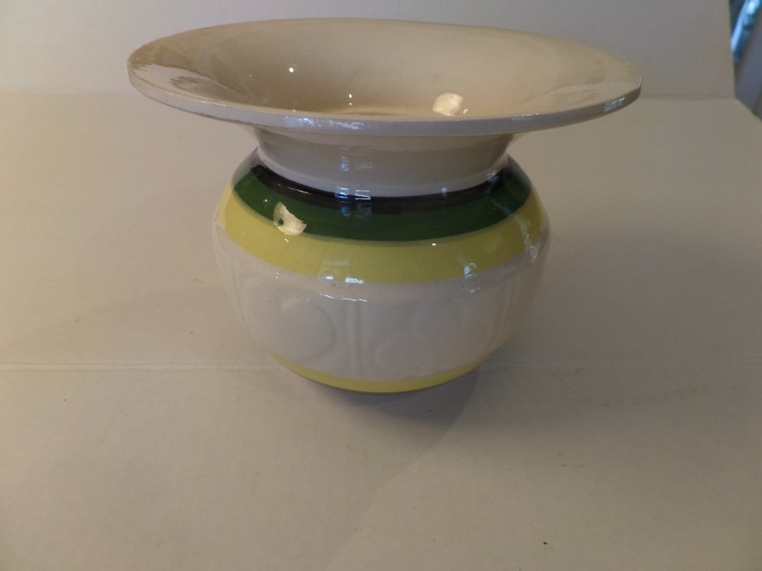 Vintage Ceramic Spitoon Planter USA Pottery Farmhouse Etsy