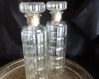 Vintage MCM Pressed Glass Decanters EACH