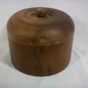 Vintage Hölzerne Handgedrehte Salz Keller Exotische Holzkiste, Holzsalzkiste, Holzgewürzkiste, Runde Holzglas Primitive Box Tribal Deckelkiste