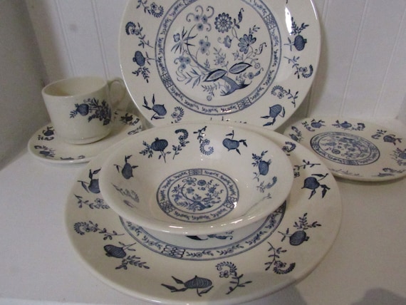 Vintage USA Blue White Chinoiserie Transferware Dinnerware - Sold Individually