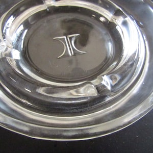 Vintage Hilton Hotel Logo Glass ashtrays circa 1970&#39;s Tobacciana Retro Travel Decor EACH