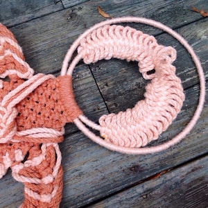 Vintage Macrame Angel Wall Hanging Garden Decor Christmas Decor Fiber Art