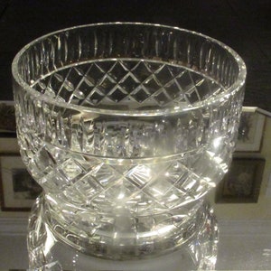 Vintage Heavy Lead Crystal Bowl Fruit Bowl Serving Salad Bowl Decorative Bowl