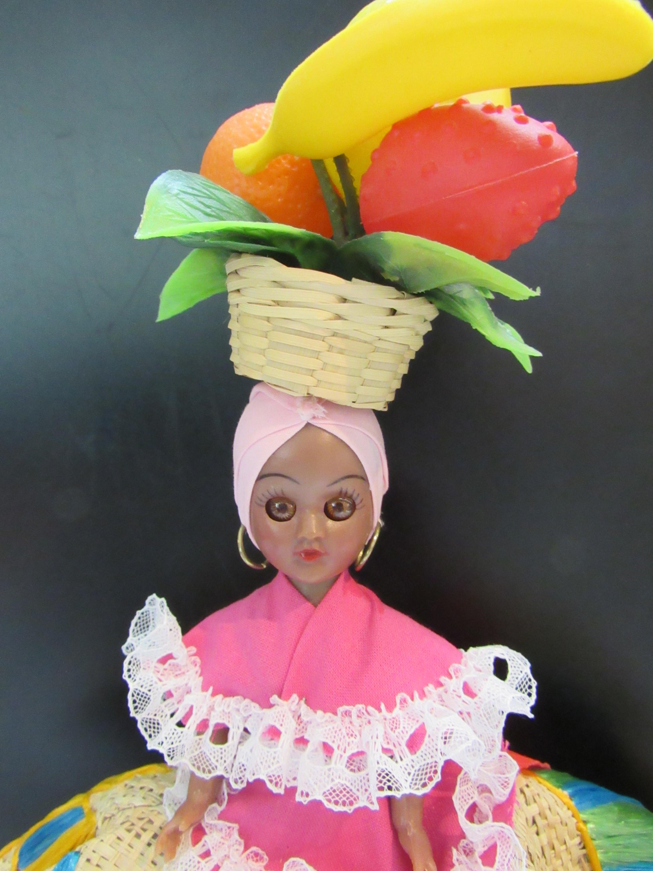 Vintage St Thomas Souvenir Doll: Carmen Miranda Style Fruit Hat - Etsy