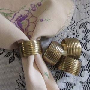 Vintage Brass Napkin Rings Traditional Brass Napkin Rings Set of 4