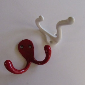 Vintage  Coated Metal Wall Hook Robe Towel Hook EACH