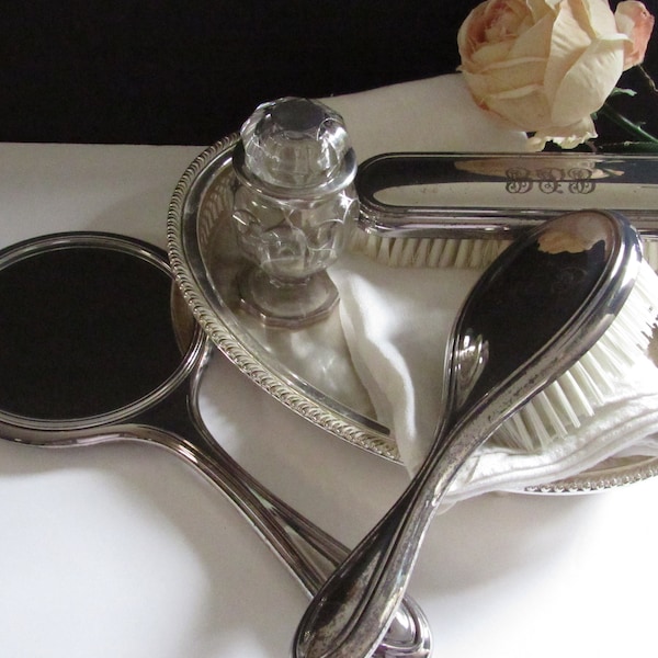 Silver Vanity Set Etsy